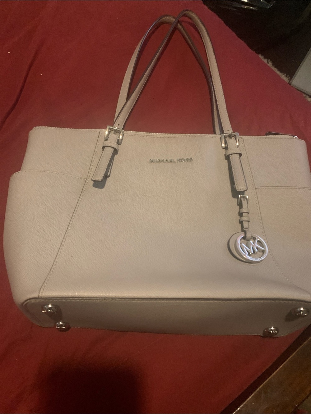 Michael Kors Light Beige Saffiano Leather Tote